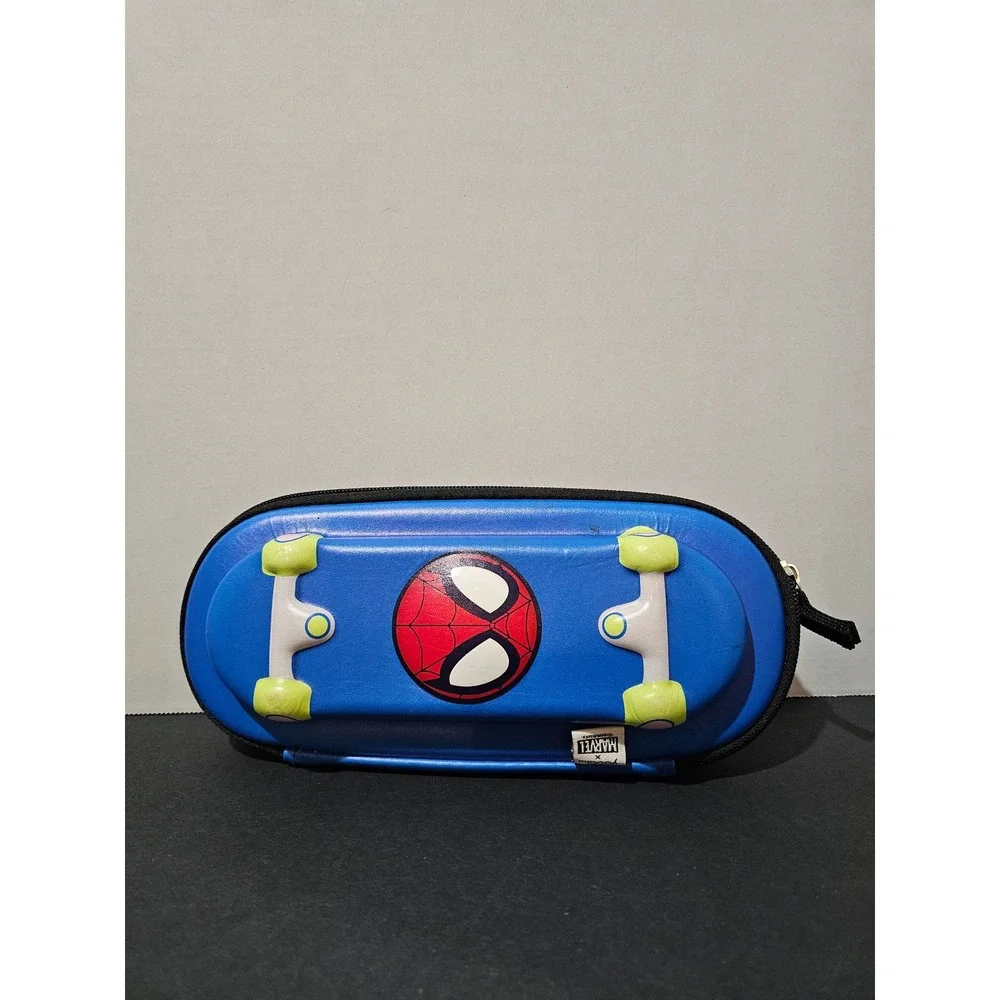 Yoobi Pencil Case Kids Blue Excellent Marvel Spiderman Skateboard Spidey Sense